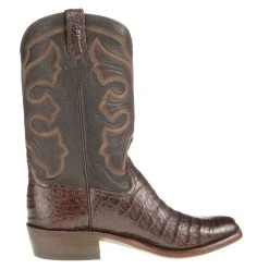 RIOS OF MERCEDES Mens Brown Caiman Belly 12in. Chocolate Calf Top -Ariat Sales Store 101031 4