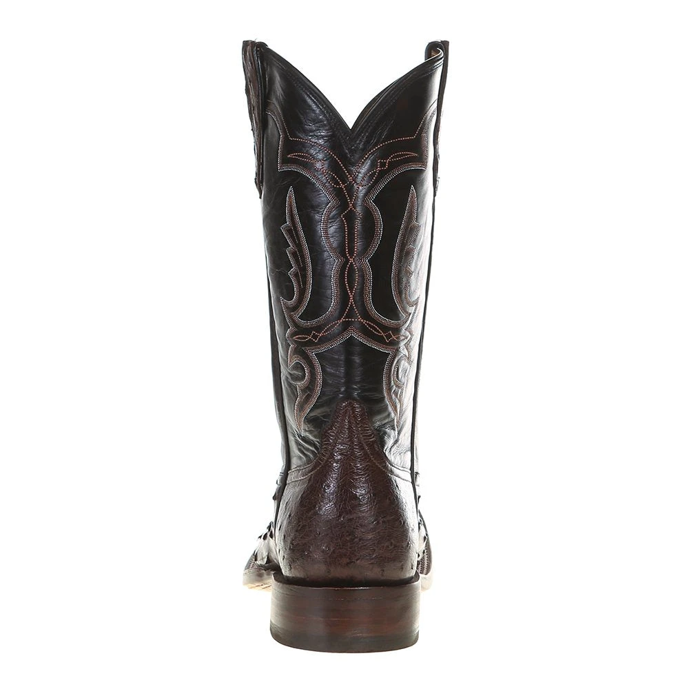 Rios Of Mercedes Men's Capital Collection Nicotine Full Quill Ostrich 12in. Black Calf Top Cowboy Boot 4 Rios Of Mercedes Men's Capital Collection Nicotine Full Quill Ostrich 12in. Black Calf Top Cowboy Boot - Image 4