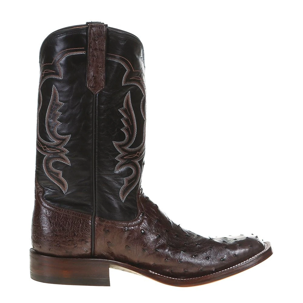 Rios Of Mercedes Men's Capital Collection Nicotine Full Quill Ostrich 12in. Black Calf Top Cowboy Boot 5 Rios Of Mercedes Men's Capital Collection Nicotine Full Quill Ostrich 12in. Black Calf Top Cowboy Boot - Image 5