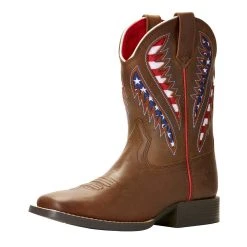 Ariat Kids Quickdraw Ventek Patriotic Cowboy Boot