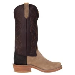 Rios Of Mercedes Men's Ride Ready Tan Crazy Horse Reverse Roughout 15in. Chocolate Remuda Top Cutter Toe Boot -Ariat Sales Store 105422 4