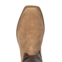 Rios Of Mercedes Men's Ride Ready Tan Crazy Horse Reverse Roughout 15in. Chocolate Remuda Top Cutter Toe Boot -Ariat Sales Store 105422 5
