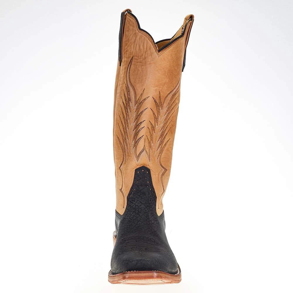 Rios Of Mercedes Men's Ride Ready Black Hungry Hippo 15in. Tan Wyoming Top Cutter Toe Boot 2 Rios Of Mercedes Men's Ride Ready Black Hungry Hippo 15in. Tan Wyoming Top Cutter Toe Boot - Image 2