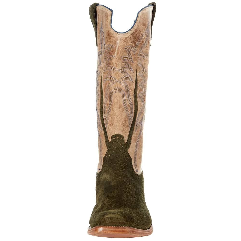 Rios Of Mercedes Men's Military Green Roughout 15in. Bone Mad Cat Top Boot 3 Rios Of Mercedes Men's Military Green Roughout 15in. Bone Mad Cat Top Boot - Image 3