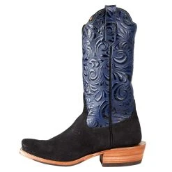 Rios Of Mercedes Men's Black Carpincho 13in. Midnight Navy Caracoal Top Boot -Ariat Sales Store 106840 1791 3