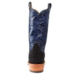 Rios Of Mercedes Men's Black Carpincho 13in. Midnight Navy Caracoal Top Boot -Ariat Sales Store 106840 1791 4