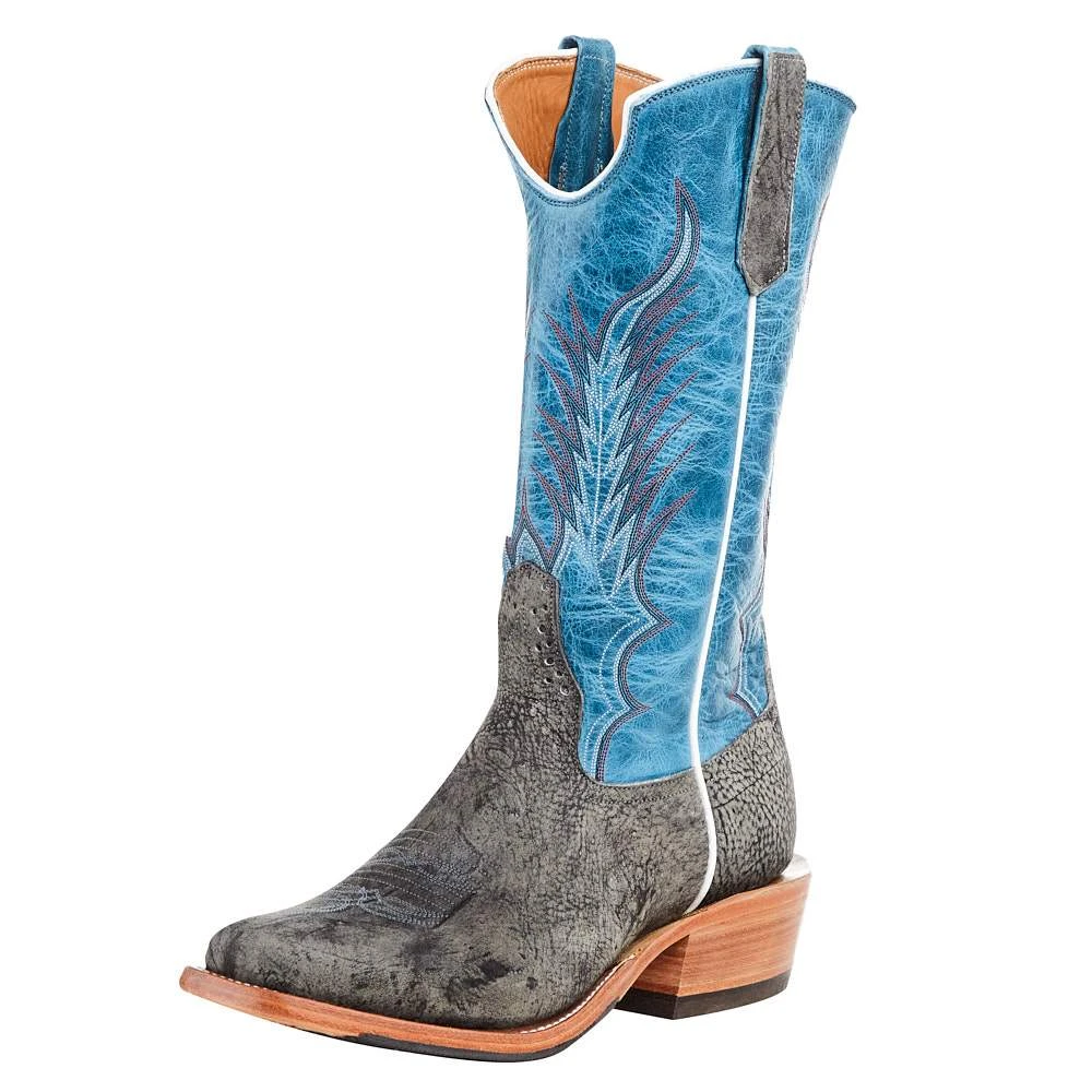 Rios Of Mercedes Men's Granite Safari Giraffe 13in Blue Lava Top Cutter Toe Cowboy Boot 2 Rios Of Mercedes Men's Granite Safari Giraffe 13in Blue Lava Top Cutter Toe Cowboy Boot - Image 2