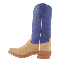 Rios Of Mercedes Men's RR Tan Crazy Horse Roughout 13in. Royal Blue Wyoming Top Cutter Toe Boot 7 Rios Of Mercedes Men's RR Tan Crazy Horse Roughout 13in. Royal Blue Wyoming Top Cutter Toe Boot -Ariat Sales Store 106842 3