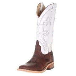 Anderson Bean Men's Anderson Bean Saddle Elk Butt 13in. White Glove Top Square Toe Cowboy Boot