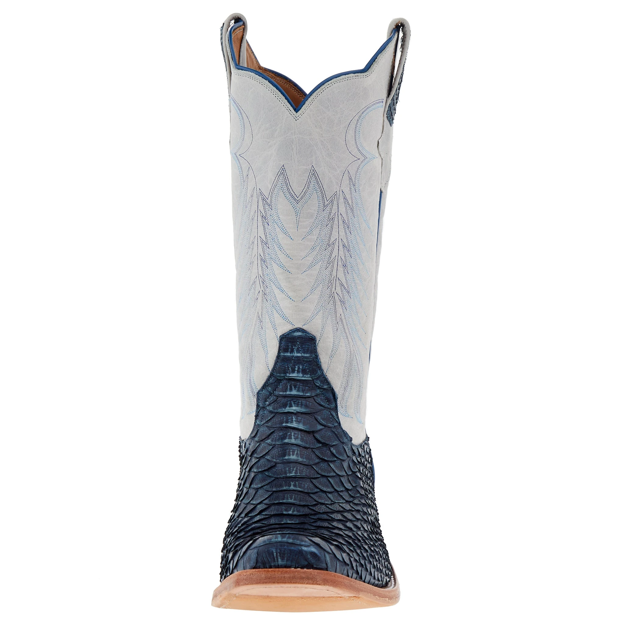 Rios Of Mercedes Men's Navy Vintage Python 13in Polar Buffamonte Cutter Toe Boot 2 Rios Of Mercedes Men's Navy Vintage Python 13in Polar Buffamonte Cutter Toe Boot - Image 2