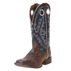 Ariat Men's Circuit Champ Woodsmoke 13in. Deep Azul Top Square Toe Cowboy Boots