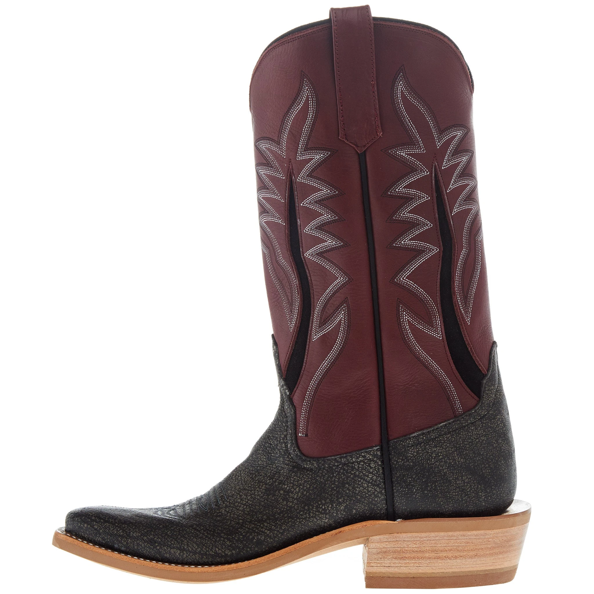 Rios Of Mercedes Men's Grey Cape Buffalo 13in Oxblood Waxy Kansas Top KS Toe Boot 3 Rios Of Mercedes Men's Grey Cape Buffalo 13in Oxblood Waxy Kansas Top KS Toe Boot - Image 3