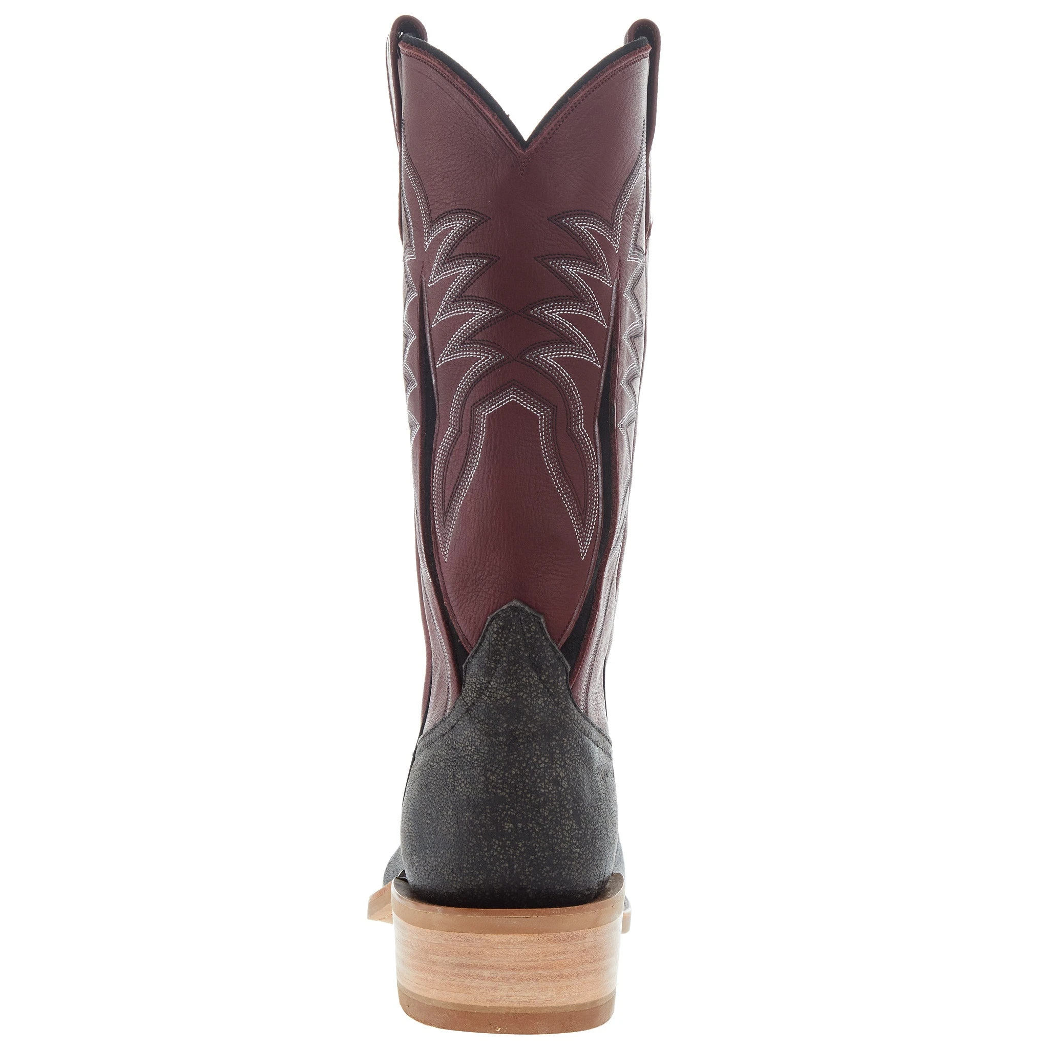 Rios Of Mercedes Men's Grey Cape Buffalo 13in Oxblood Waxy Kansas Top KS Toe Boot 4 Rios Of Mercedes Men's Grey Cape Buffalo 13in Oxblood Waxy Kansas Top KS Toe Boot - Image 4