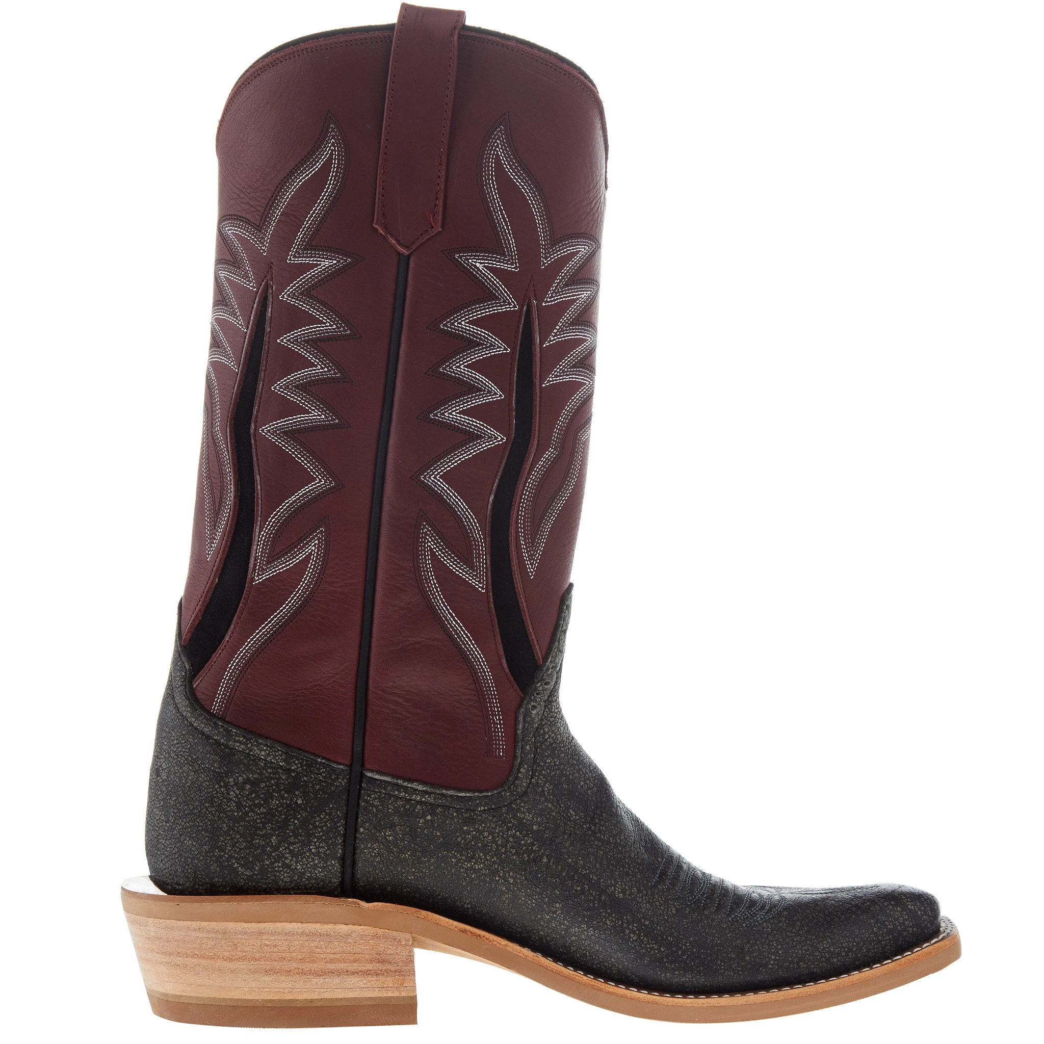 Rios Of Mercedes Men's Grey Cape Buffalo 13in Oxblood Waxy Kansas Top KS Toe Boot 5 Rios Of Mercedes Men's Grey Cape Buffalo 13in Oxblood Waxy Kansas Top KS Toe Boot - Image 5