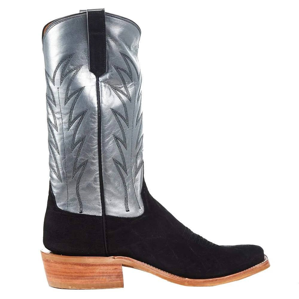 Rios Of Mercedes Men`s Black Buffed Elephant 13in. Gun Metal Kidskin Top KS Toe Boot 5 Rios Of Mercedes Men`s Black Buffed Elephant 13in. Gun Metal Kidskin Top KS Toe Boot - Image 5
