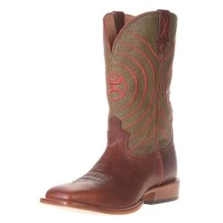 Twisted X Men's Hooey Peanut Distressed 12in. Olive Top Cowboy Boot