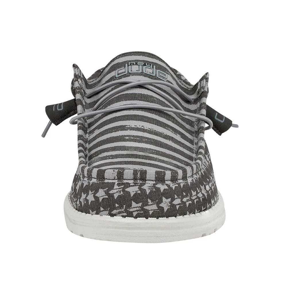 Heydude Men's Hey Dude Wally Gray Patriotic Casual Shoe 2 Heydude Men's Hey Dude Wally Gray Patriotic Casual Shoe - Image 2