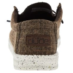 Heydude Men`s Hey Dude Wally Eco Linen Dark Brown -Ariat Sales Store 112471628 04