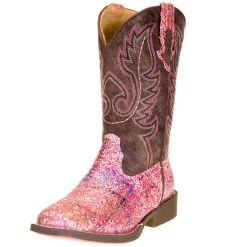 Roper Footwear Girls Pink Glitter Boot