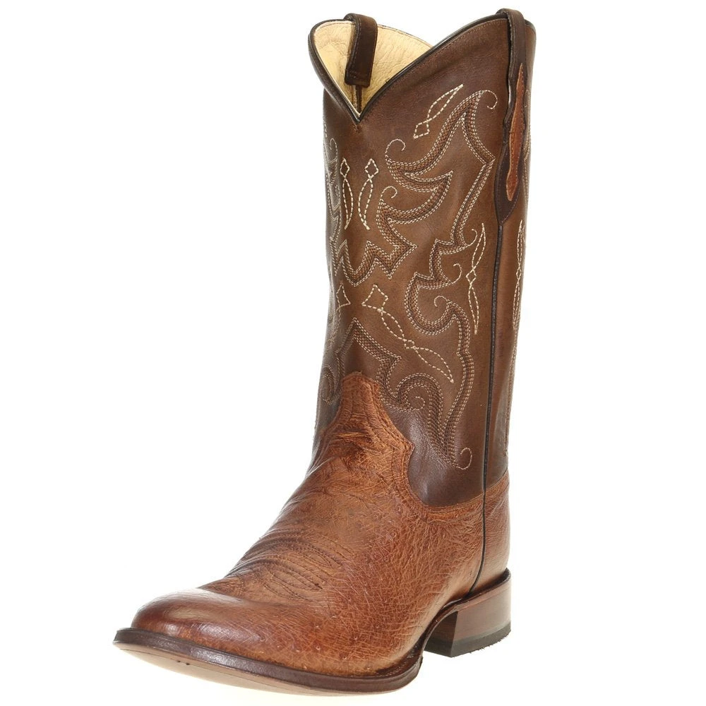 Tony Lama Men's Patron Saddle Smooth Ostrich 13in. Walnut Tundra Top Cowboy Boots 1 Tony Lama Men's Patron Saddle Smooth Ostrich 13in. Walnut Tundra Top Cowboy Boots