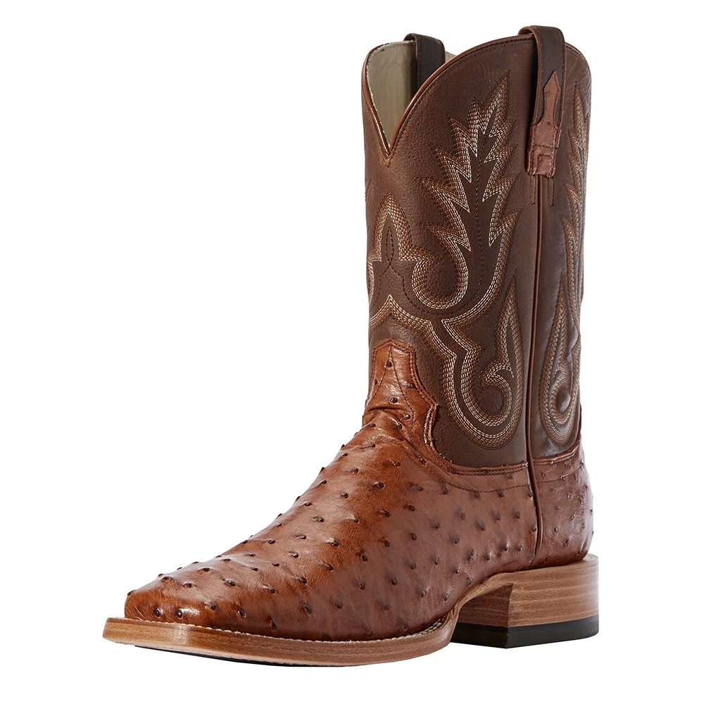 Relentless By Ariat Men's Barker Brandy Full Quill Ostrich 11in. Autumn Tan Top Cowboy Boots 6 Relentless By Ariat Men's Barker Brandy Full Quill Ostrich 11in. Autumn Tan Top Cowboy Boots - Image 6