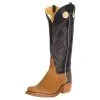 Rios Of Mercedes Men's Ride Ready HD Golden Tan 15in. Navy Bulldozer Top Cutter Toe Cowboy Boot