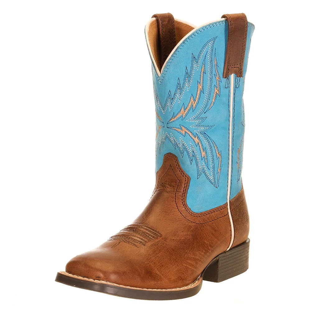 Ariat Youth Arena Rebound Billy Brown And Wild Blue Boot 1 Ariat Youth Arena Rebound Billy Brown And Wild Blue Boot