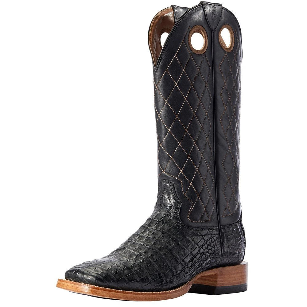 Relentless By Ariat Men's Ariat Relentless Winner Circle Black Caiman 13in. Black Top Cowboy Boot 1 Relentless By Ariat Men's Ariat Relentless Winner Circle Black Caiman 13in. Black Top Cowboy Boot
