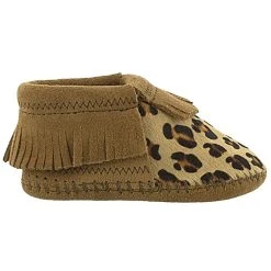 Minnetonka Girl's Riley Taupe And Leopard Bootie -Ariat Sales Store 1179 21