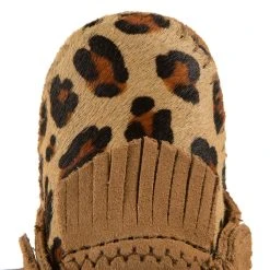 Minnetonka Girl's Riley Taupe And Leopard Bootie -Ariat Sales Store 1179 5