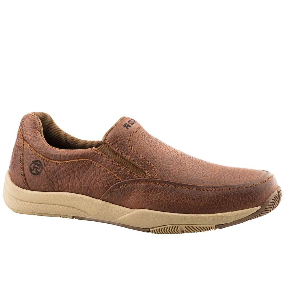 Roper Footwear Men's Tan Tumbled Leather Casual Shoe 1 Roper Footwear Men's Tan Tumbled Leather Casual Shoe
