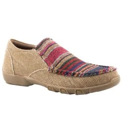 Roper Footwear Women's Tan Striped Driving Moc