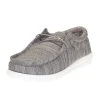 Heydude Youth Hey Dude Walley Linen Stone Casual Shoe