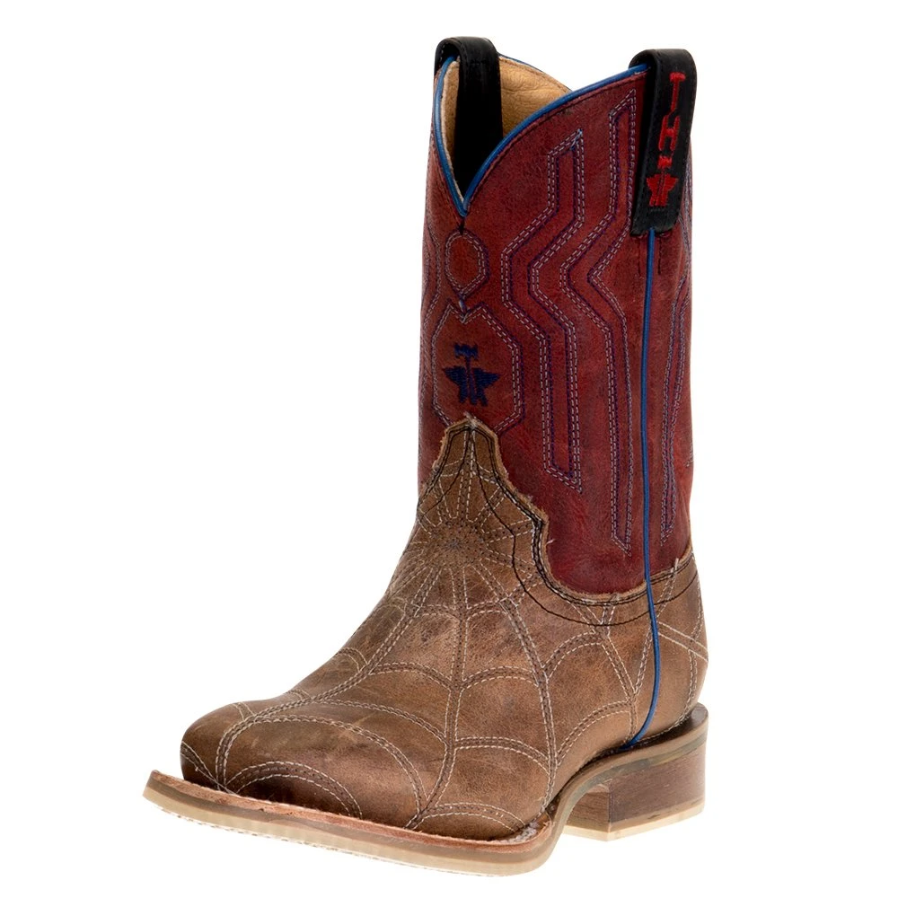 Tin Haul Footwear Youth Spiderboot Arachnid Sole 10` Shaft Cowboy Boot 1 Tin Haul Footwear Youth Spiderboot Arachnid Sole 10` Shaft Cowboy Boot