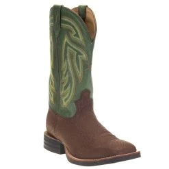Men's Twisted X Rancher Adobe Brown 12in. Dark Green Top Square Toe Boot