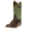 Justin Boot Company Men's Bent Rail Sion Taupe 11in. Green Soft Mad Dog Top
