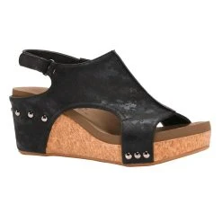 Corkys Footwear Womens Corkys Carley - Black Metallic