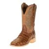 Nrs Footwear Men's Corral Rodeo Performance Antique Saddle Caiman 12in. Tan Embroidery Top
