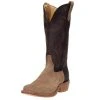 Rios Of Mercedes Men's Ride Ready Tan Crazy Horse Reverse Roughout 15in. Chocolate Remuda Top Cutter Toe Boot