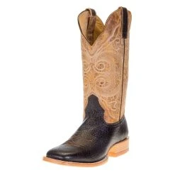 Hondo Enterprises Inc Men's Hondo Chocolate Spanish Shoulder 13in. Tan Oryx Carter Top Boots