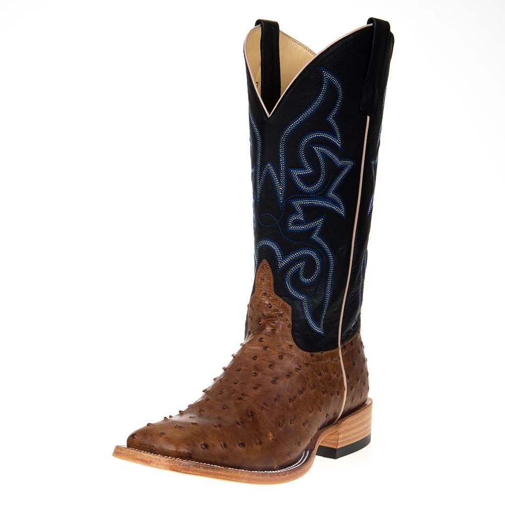 Horsepower Men's Oryx Full Quill Ostrich 13in. Black Top Square Toe Boots 1 Horsepower Men's Oryx Full Quill Ostrich 13in. Black Top Square Toe Boots