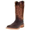 Justin Boots Men's Bent Rail Brown Stone 11in. Peanut Mad Dog Shaft Square Toe Boots