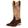 Horsepower Men's Horsepower Coffee Roughout 13in. Bacon Top Square Toe Boot