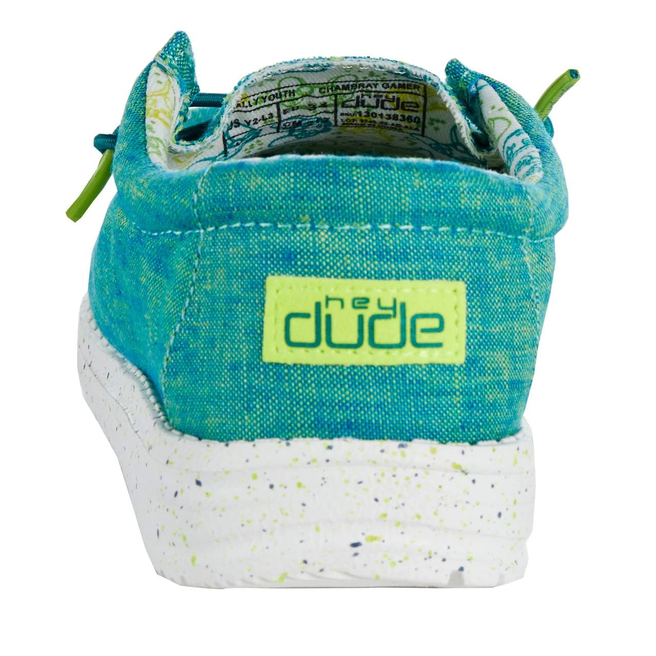 HeydudeYouth Hey Dude Wally Green Chambray Gamer Casual 4 HeydudeYouth Hey Dude Wally Green Chambray Gamer Casual - Image 4