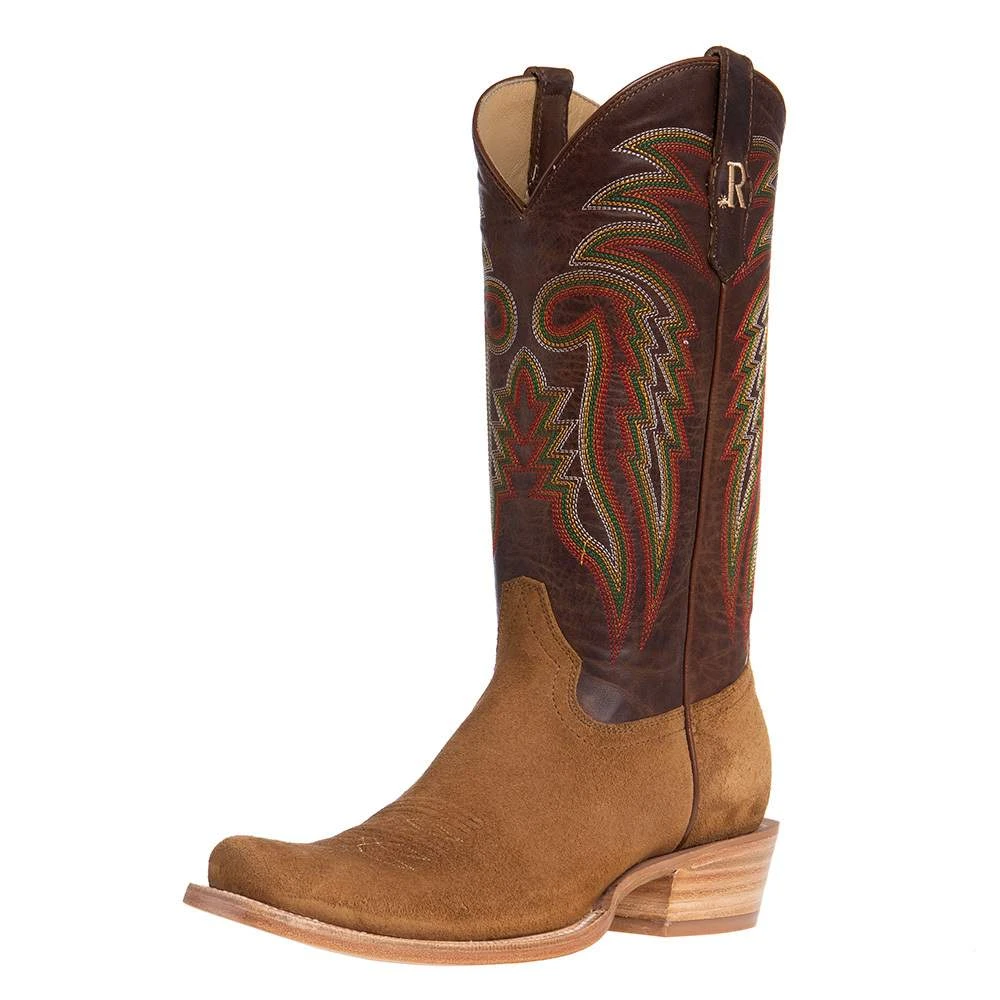 R. WATSON BOOTS R Watson Boots Men's Tan Roughout 13in. Arizona Tan Cowhide Top Cutter Toe Cowboy Boots 1 R. WATSON BOOTS R Watson Boots Men's Tan Roughout 13in. Arizona Tan Cowhide Top Cutter Toe Cowboy Boots