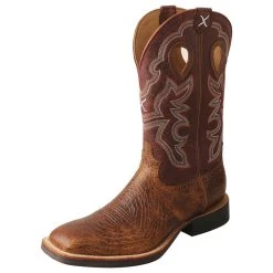 Twisted X Men's Ruff Stock Peanut 12in. Burgundy Top Square Toe Boot -Ariat Sales Store 132102 default l 0e220ebc 9525 4963 83a1 ec2d11a0f0eb
