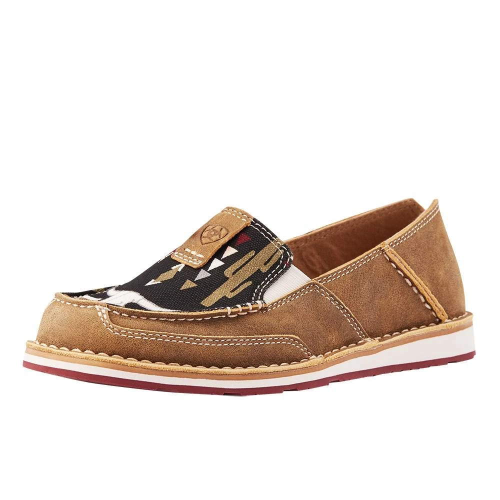 Ariat Womens Brown Bomber/Black Steer Cruiser Casual 1 Ariat Womens Brown Bomber/Black Steer Cruiser Casual