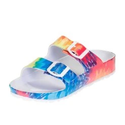 Corkys Footwear Womens Hey Girl Waterslide Tie Dye Slide