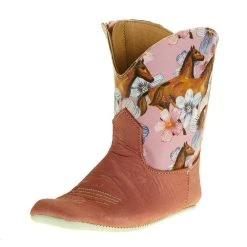 Tin Haul Footwear Infant Cowbaby Lil Chestnut And Daisy Boots