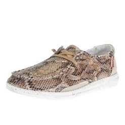 Heydude Womens Wendy Python Light Rose Casual